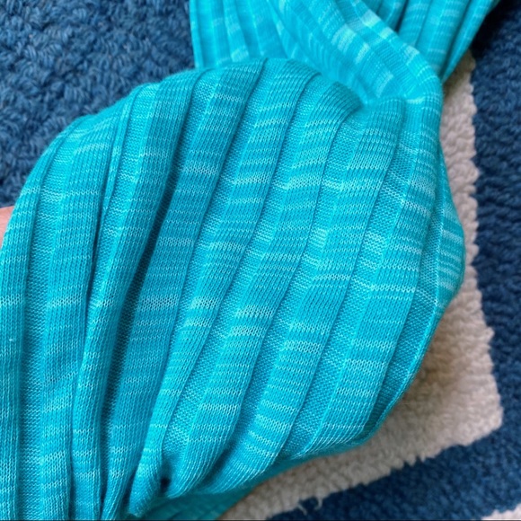 🦋 ZARA TURQUOISE BLUE RIBBED COTTON BLEND JUMPSUIT! - Picture 4 of 16